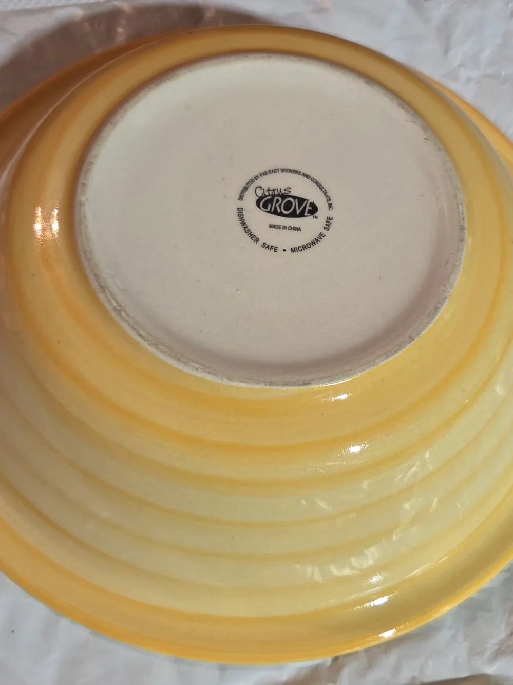 Sunshine Spiral Ceramic Serving Bowl - Yellow